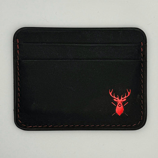 The Jean Luc 5 Card Holder - Black and Red
