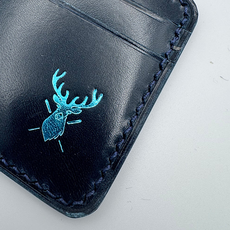 The Jean Luc 5 Card Holder - Navy W/Neon