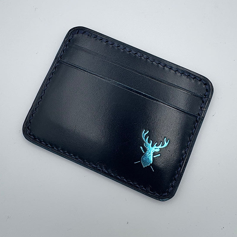 The Jean Luc 5 Card Holder - Navy W/Neon