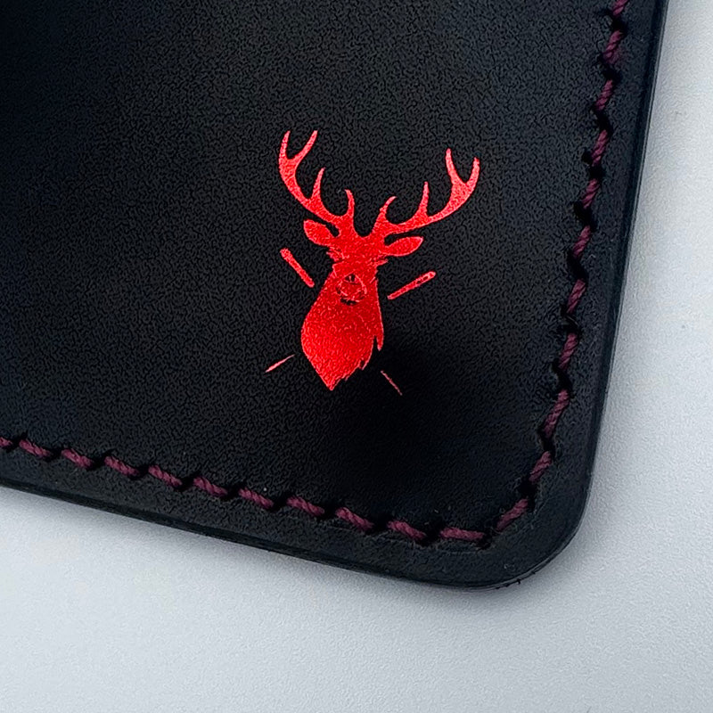 The Jean Luc 5 Card Holder - Black and Red