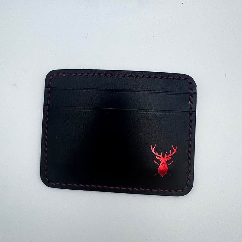 The Jean Luc 5 Card Holder - Black and Red