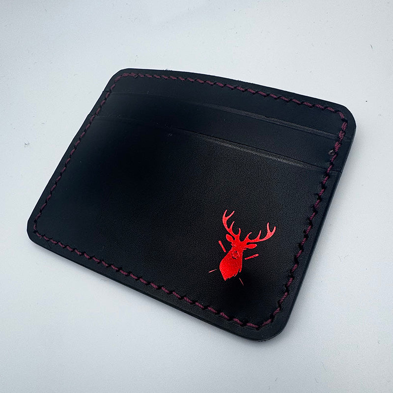 The Jean Luc 5 Card Holder - Black and Red